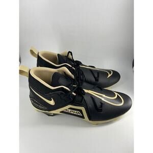 Nike Alpha Menace Pro 3 Black/Gold Football Cleats DM1788-002 Size 18